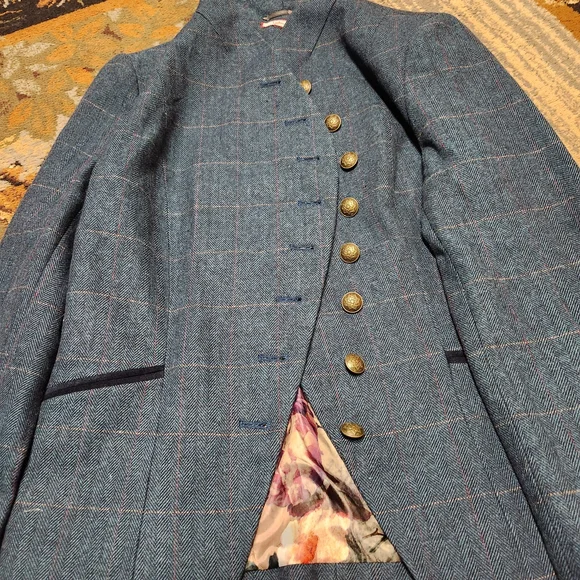 Joe Browns Teal Checkered Women's Blazer - Picture 2 of 15